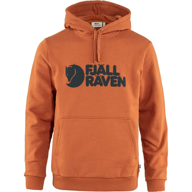 Džemperis Fjallraven Logo Hoodie vīriešu Terracotta Brown
