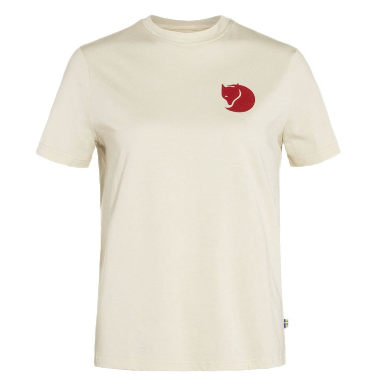 T-krekls Fjallraven Fox Boxy Logo Tee sieviešu Chalk White