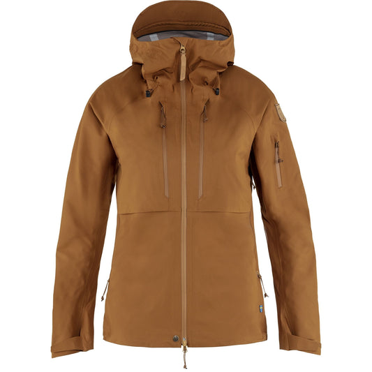 Lietusjaka Fjallraven Keb Eco-Shell sieviešu Chestnut