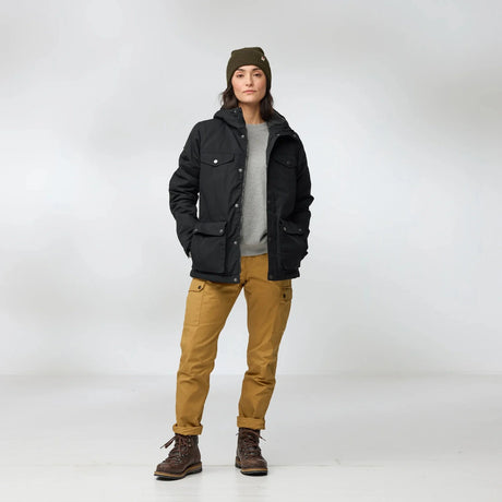 fjallraven greenland ziemas  jaka sieviešu  melna