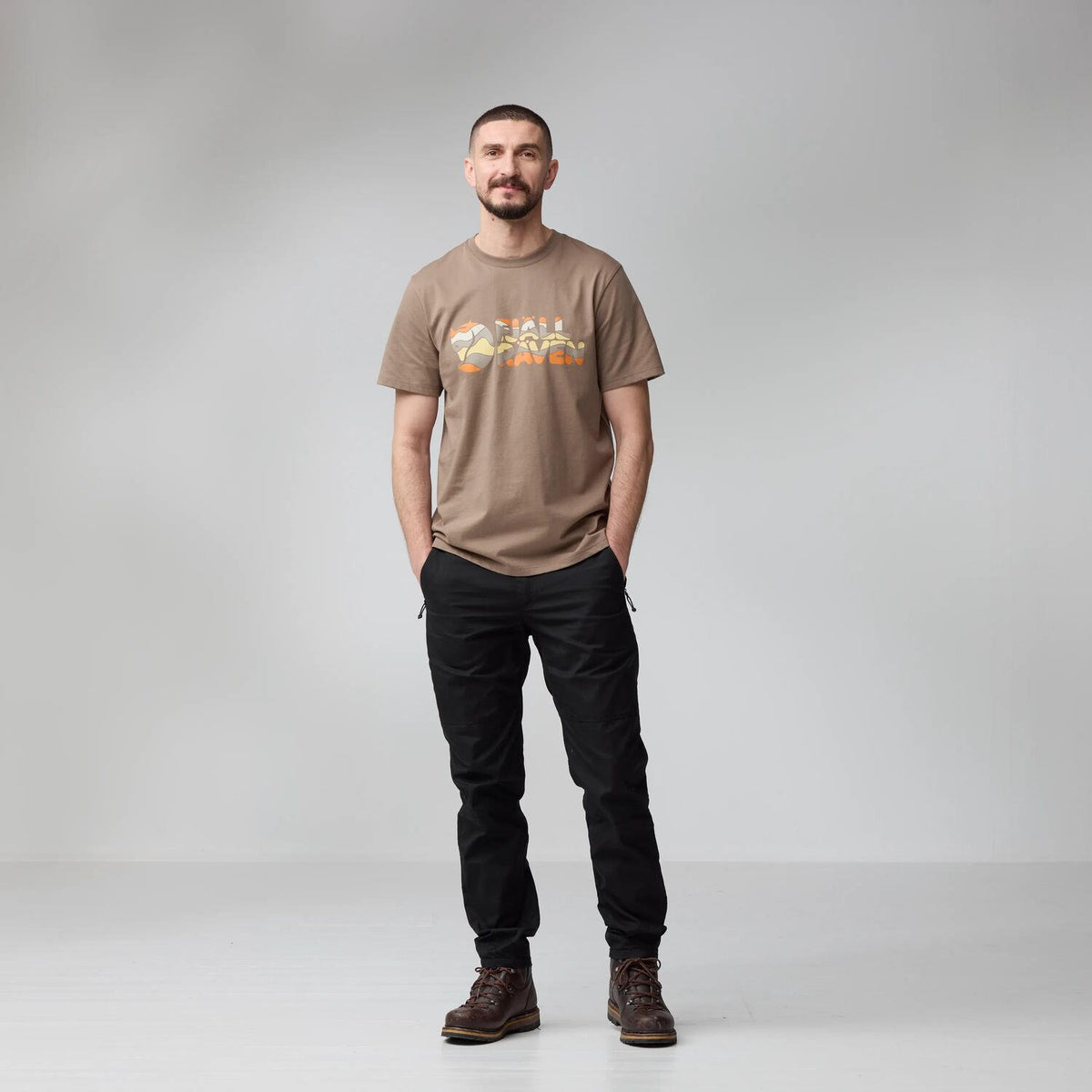 Fjallraven Multicolor logo T-krekls vīriešu