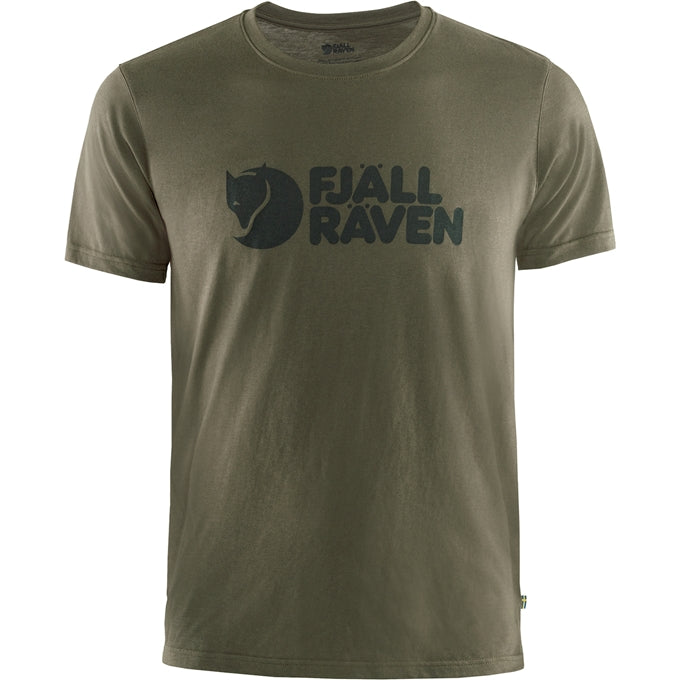 T-krekls Fjallraven Logo vīriešu Dark Olive