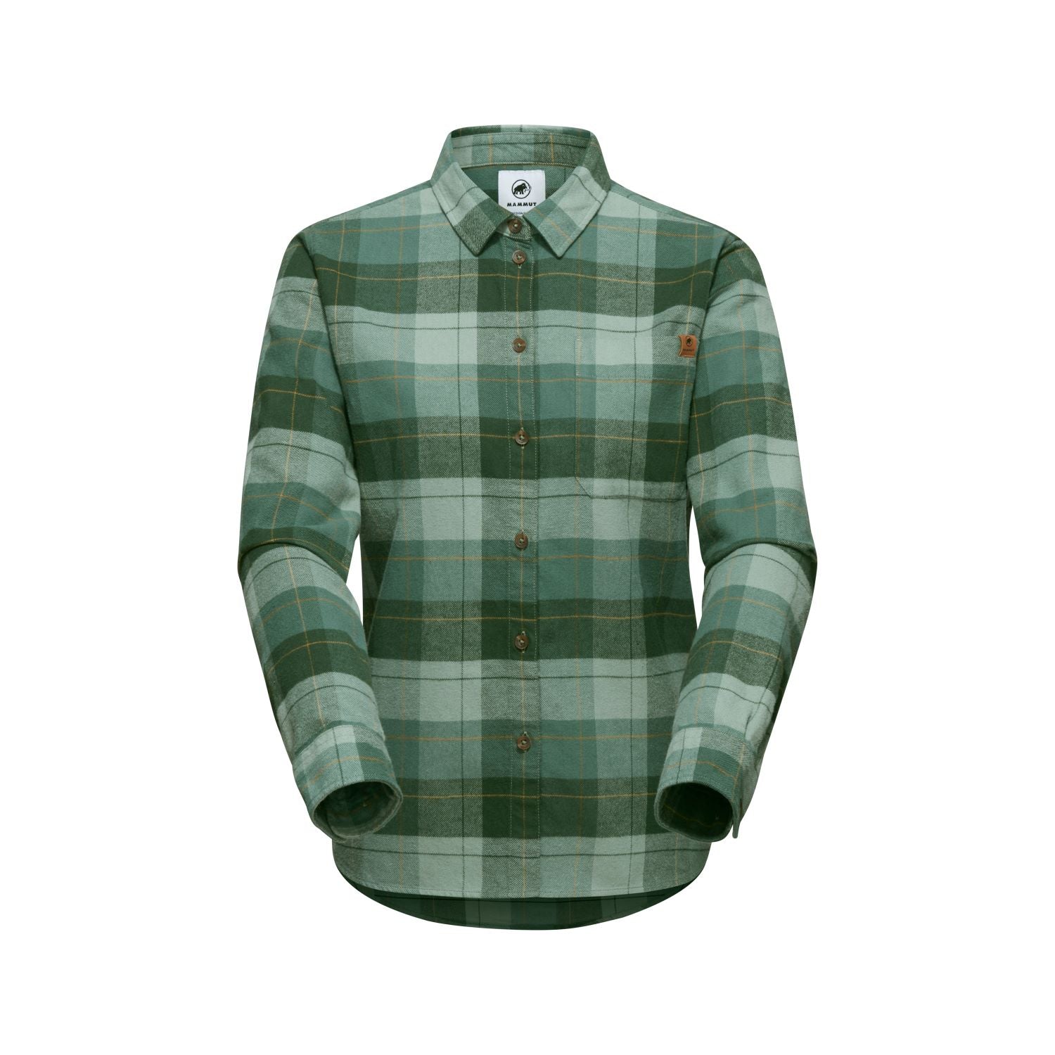 Flaneļa krekls Mammut Trovat Longsleeve sieviešu Dark Jade-Woods