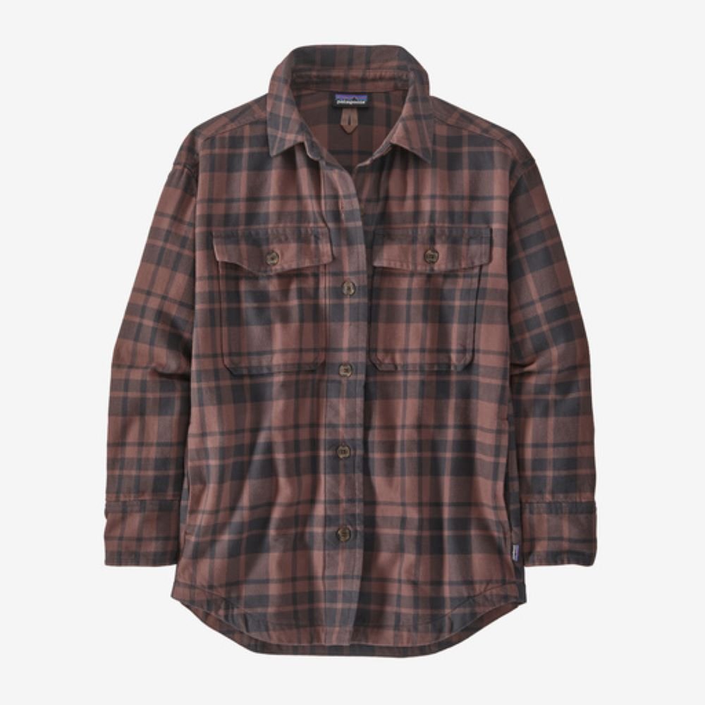 Flaneļa krekls Patagonia Heavyweight Fjord sieviešu Ice Caps: Dusky Brown