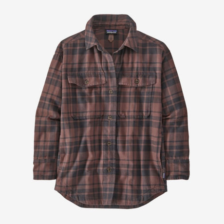 Flaneļa krekls Patagonia Heavyweight Fjord sieviešu Ice Caps: Dusky Brown