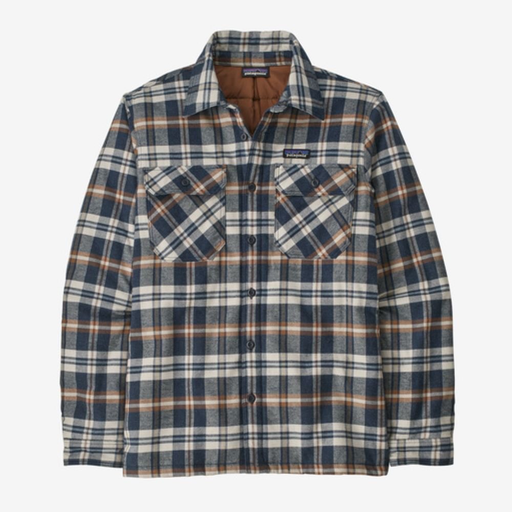 Flaneļa krekls Patagonia Insulated Organic Cotton Midweight Fjord vīriešu Fields: New Navy