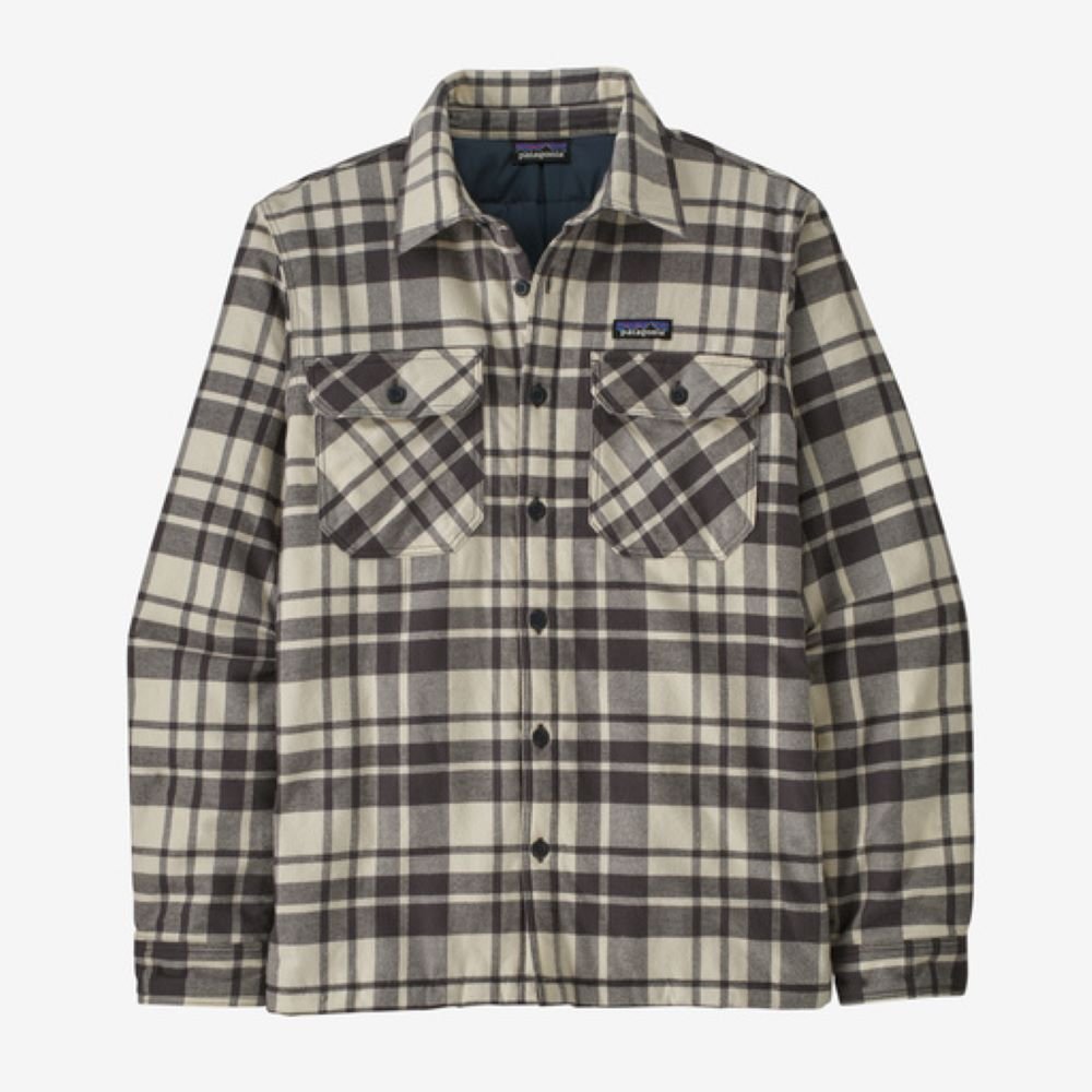 Flaneļa krekls Patagonia Insulated Organic Cotton Midweight Fjord vīriešu Ice Caps: Smolder Blue