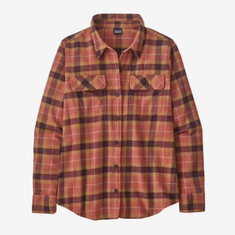Flaneļa krekls Patagonia Organic Cotton Midweight Fjord sieviešu Vista: Burl Red