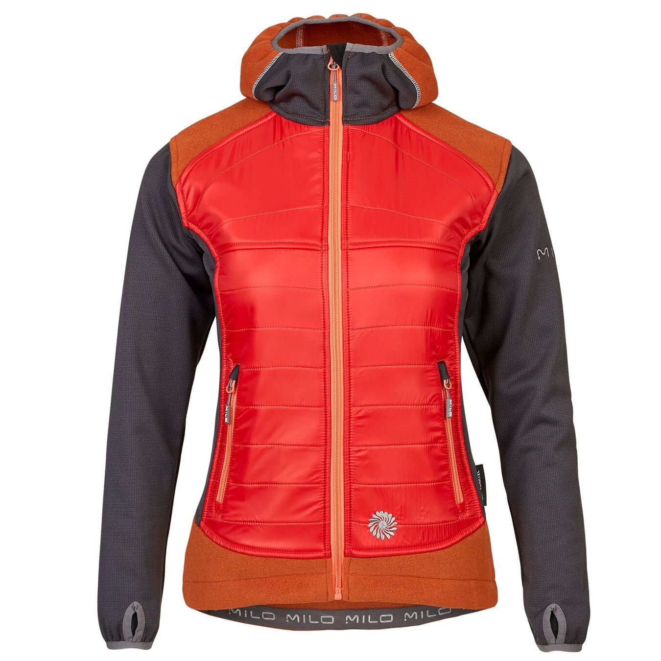 Hibrīdjaka Milo Deve Lady sieviešu Brick Red Race Dark Grey