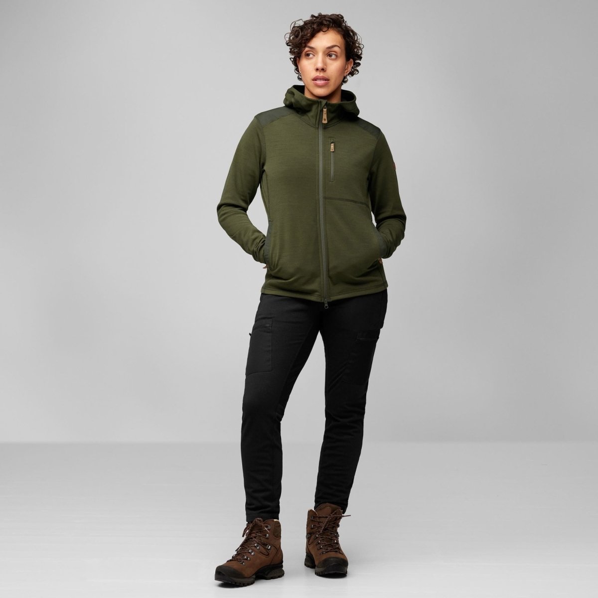 Flīsa jaka Fjallraven Keb Fleece Hoodie sieviešu