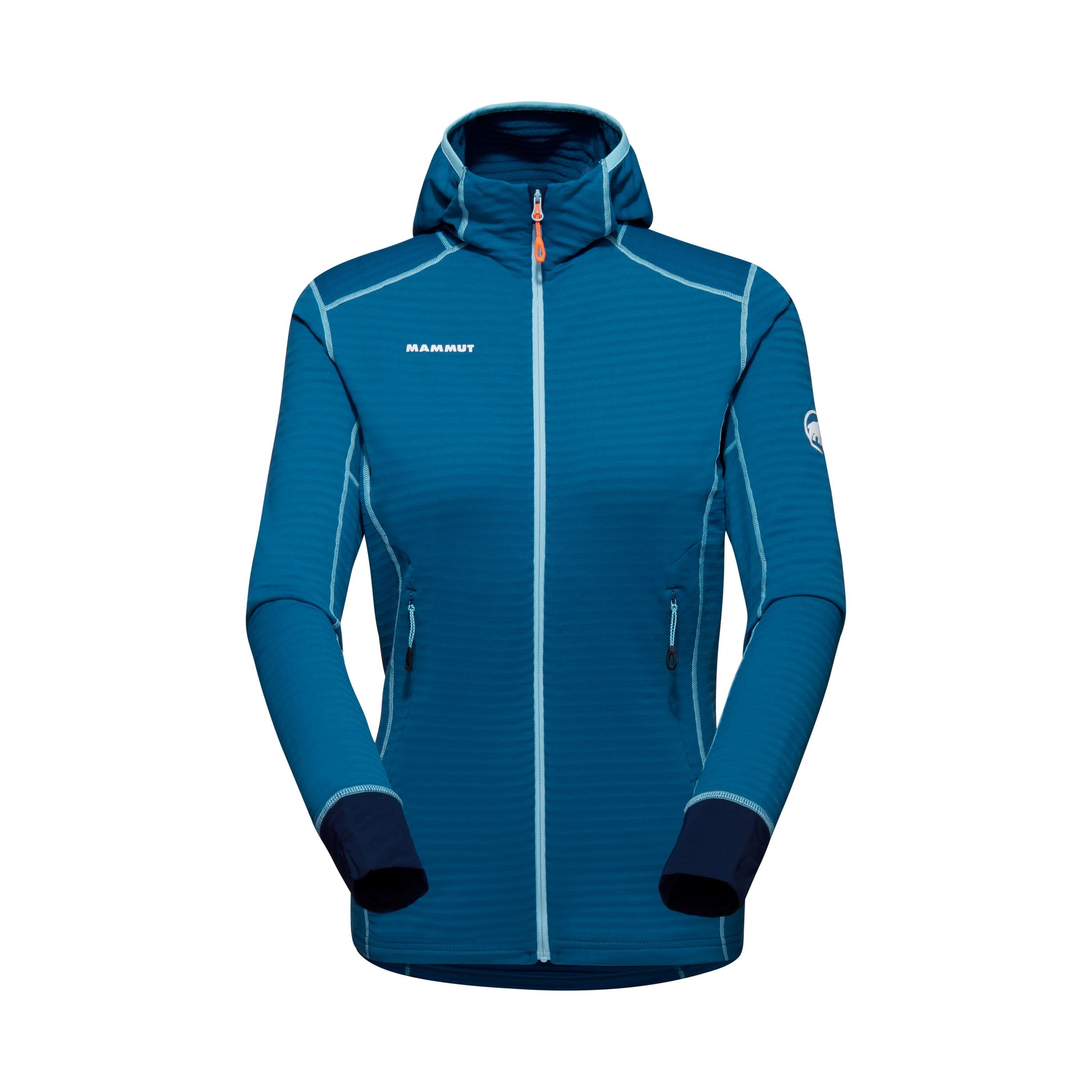 Flīsa jaka Mammut Taiss Light ML Hooded sieviešu Deep Ice-Cool Blue