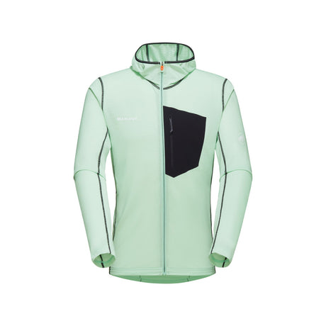 Flīsa jaka Aenergy Light ML Hooded vīriešu Neo Mint-Black