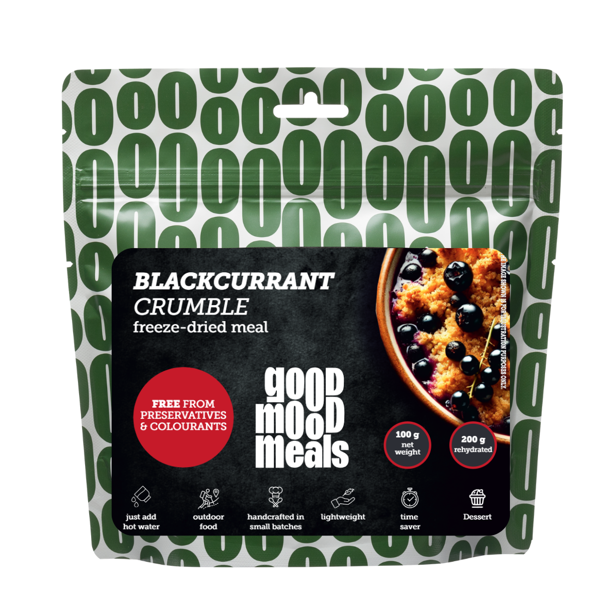 Liofilizēta pārtika Good Mood Meals upeņu drumstalas