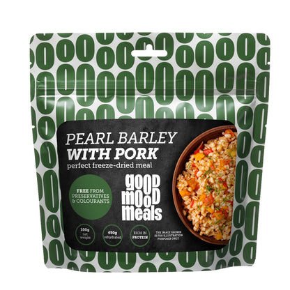 Pārgājienu pārtika Good Mood Meals pērļu grūbas ar cūkgaļu