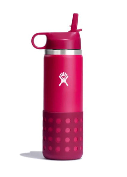 Hydro Flask pudele 590 ml Kids F Wide Mouth Straw Cap And Boot 20 Oz Peony