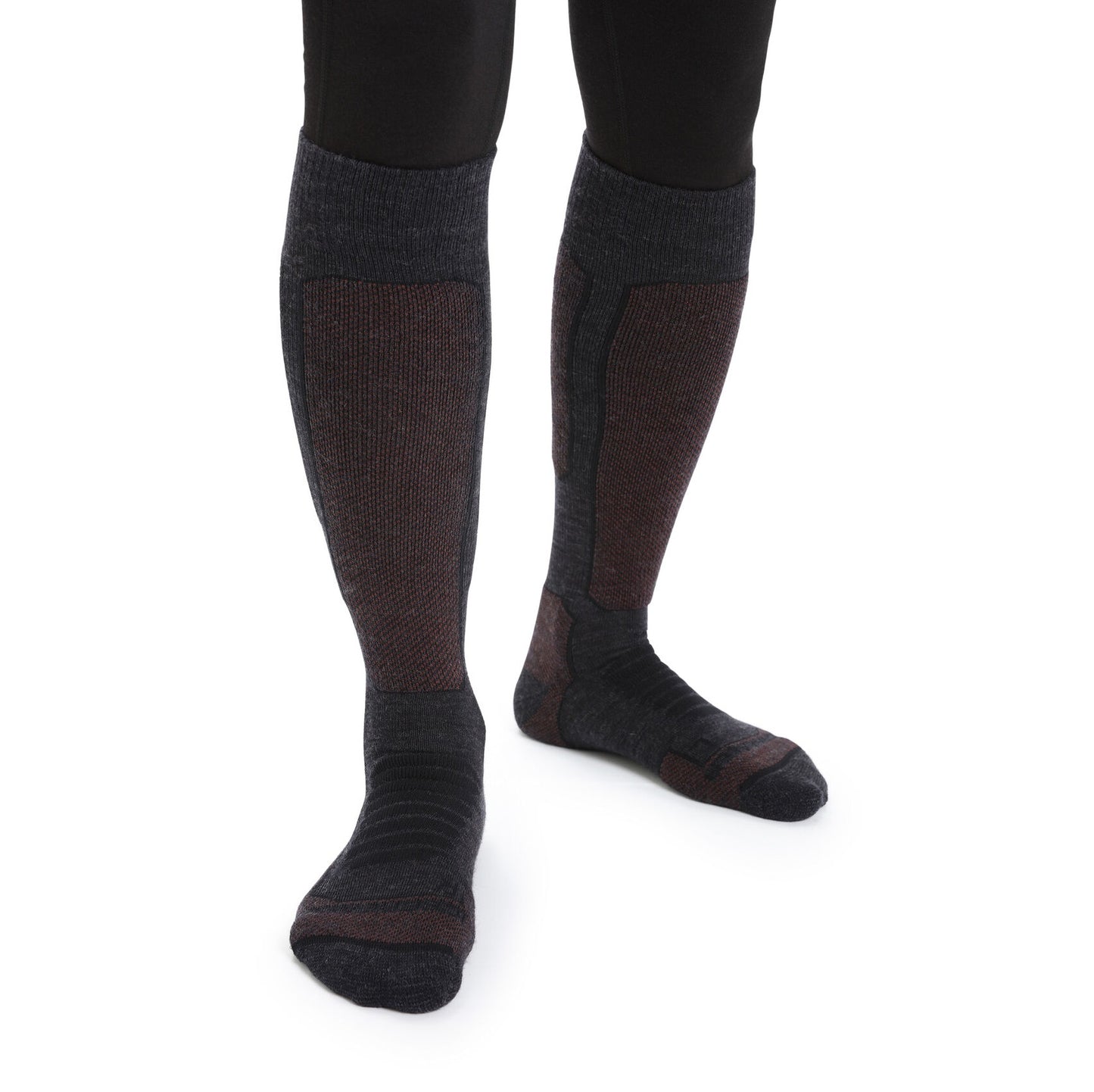 Slēpošanas zeķes Icebreaker Merino Ski+ Medium OTC sieviešu Jet Heather Espresso