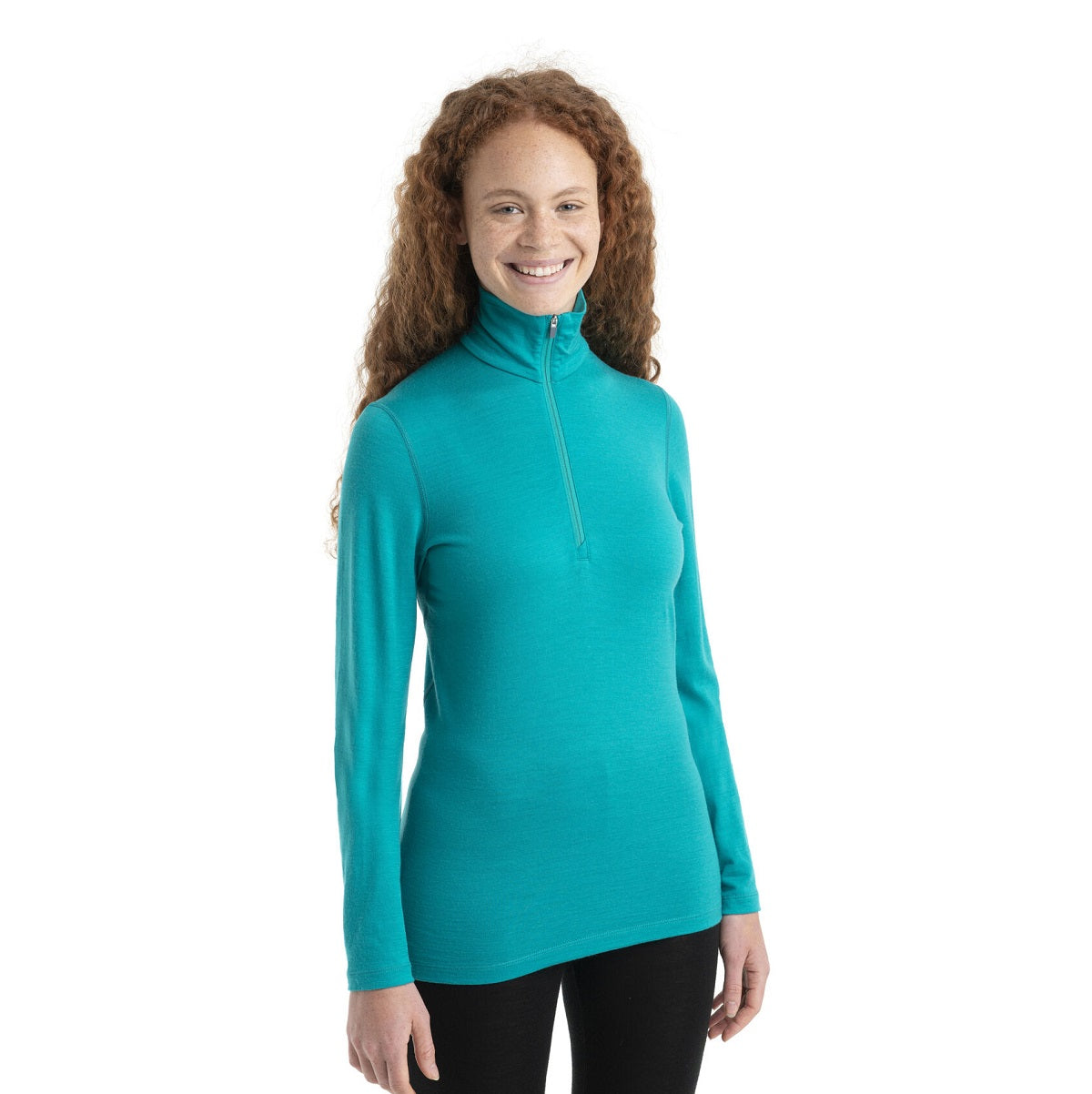 Merino termoveļa Icebreaker 200 Oasis LS Half Zip sieviešu Flux Green