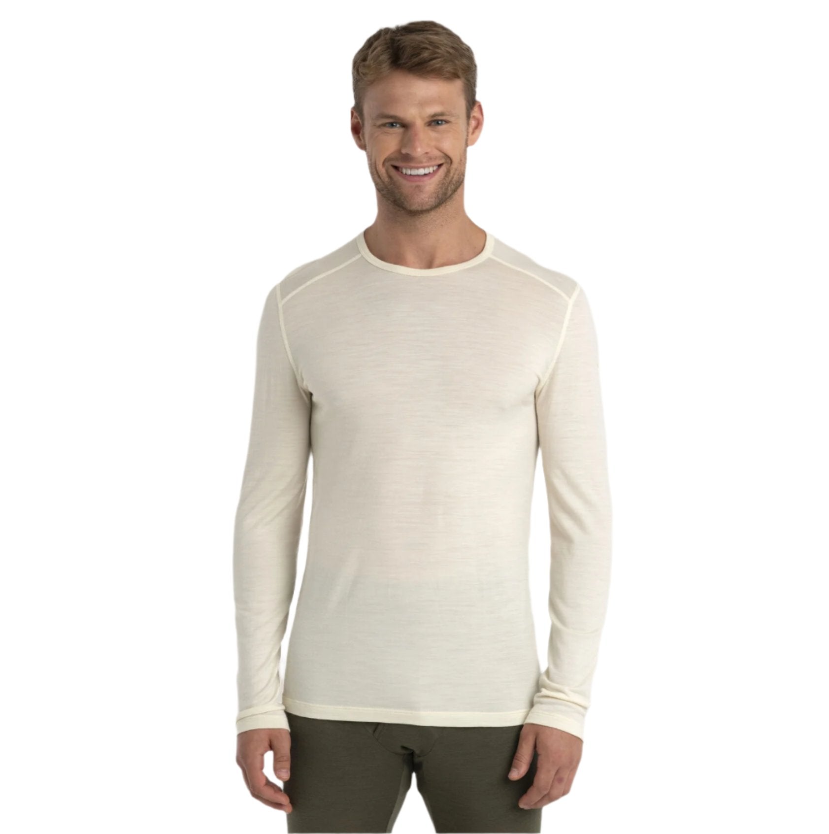 Termoveļas krekls Icebreaker Merino Oasis LS Crewe 200 vīriešu Undyed