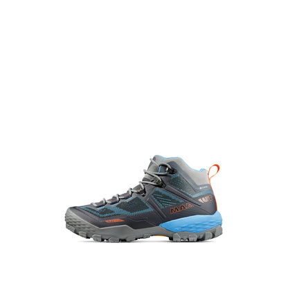 Pārgājienu puszābaki Mammut Ducan Mid Goretex sieviešu Titanium-Light Gentian