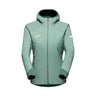 Hibrīdjaka Mammut Rime Light IN Flex Hooded sieviešu Jade-Dark Jade