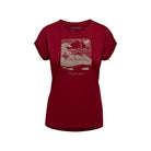 T-krekls Mammut Mountain Fujiyama sieviešu Blood Red