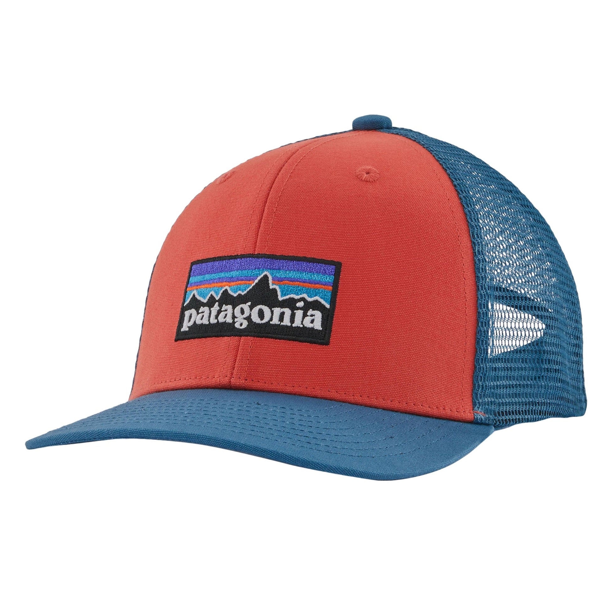 Patagonia bērnu cepure Trucker Hat P-6 logo - Sumac red