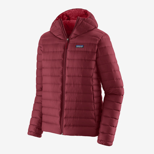 Dūnu jaka Patagonia Down Sweater Hoody vīriešu Carmine Red