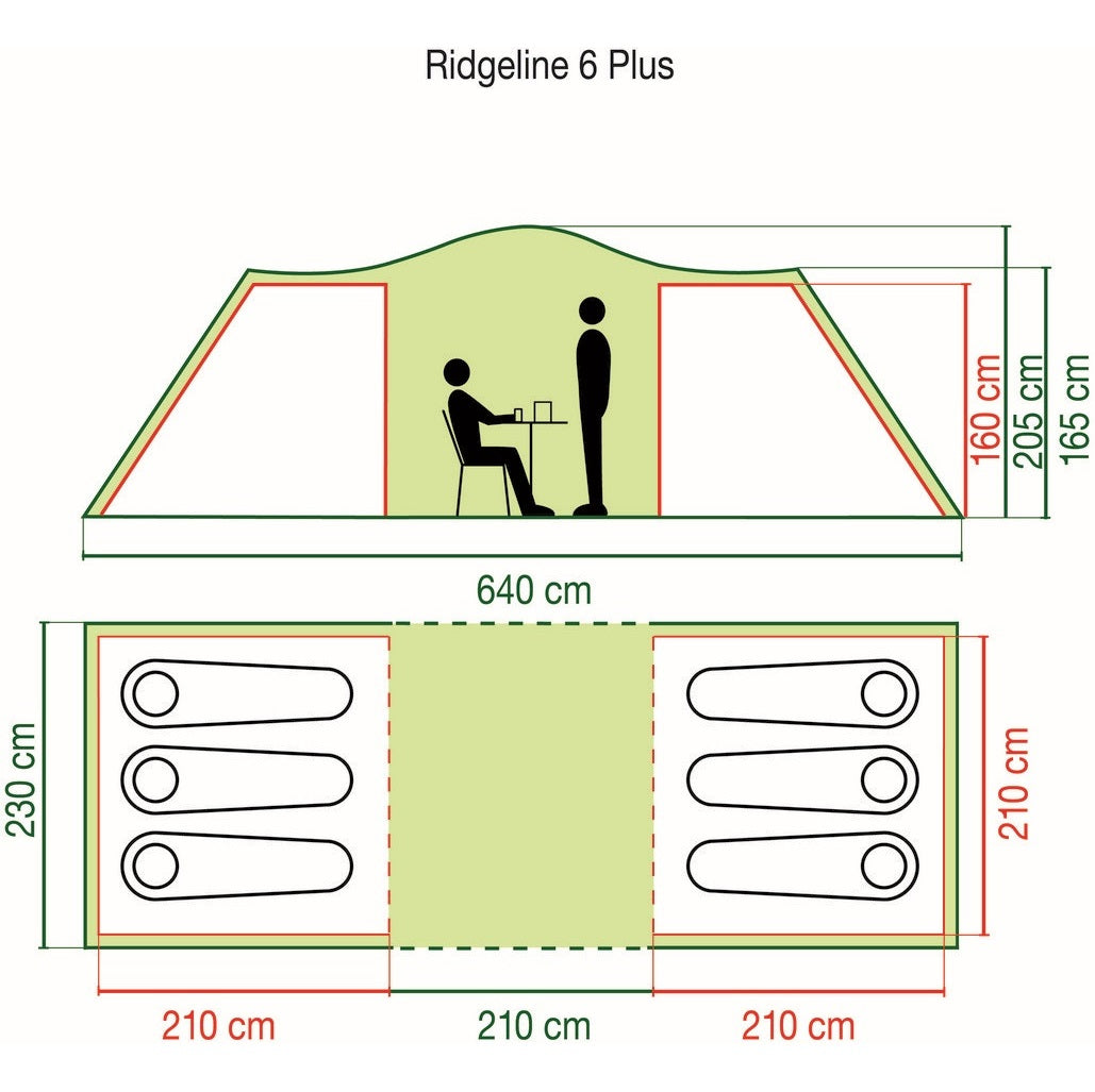 Sešvietīga telts Coleman Ridgeline 6