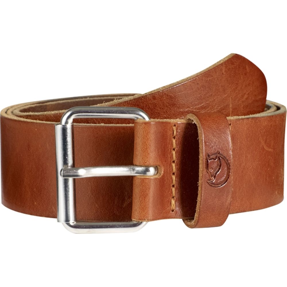 Fjallraven josta Singi Belt 4 cm Leather Congac 120cm