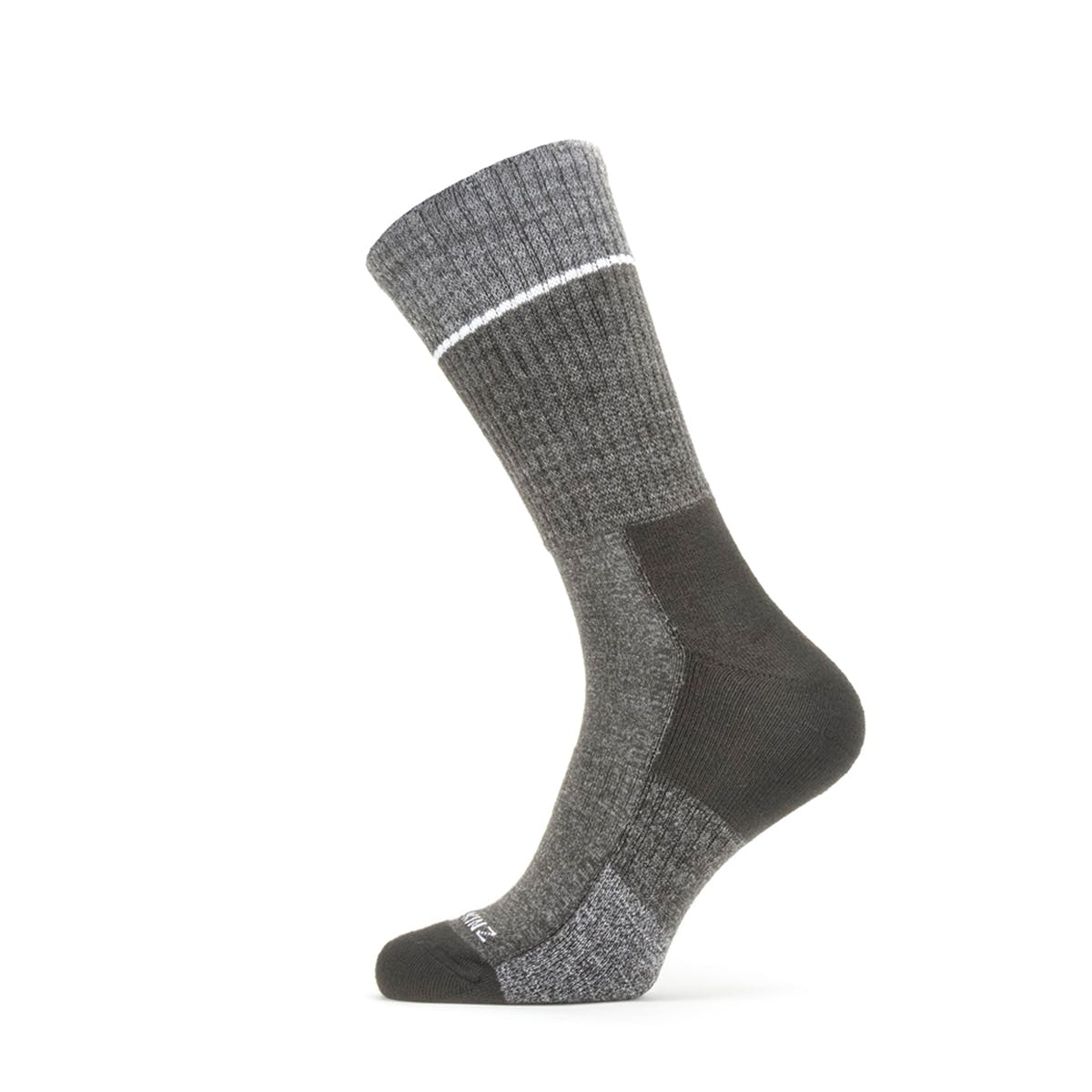 SealSkinz zeķes Solo QuickDry Mid Grey Black Thurton