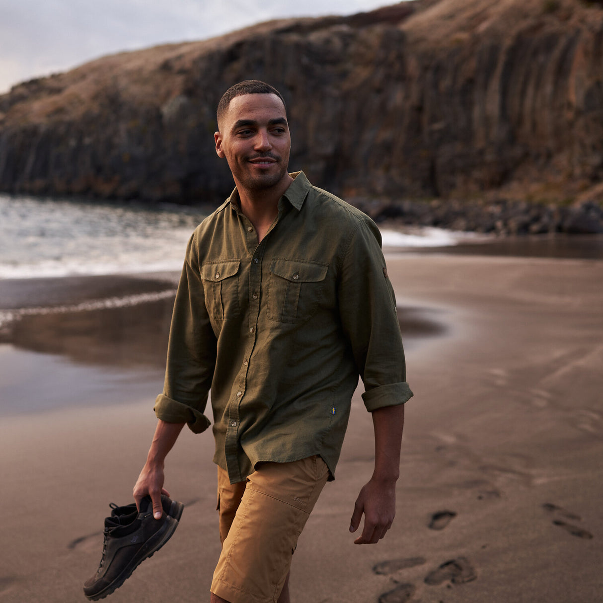 Krekls Fjallraven Övik Travel Shirt LS vīriešu