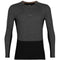 Termoveļas krekls Icebreaker Merino 200 ZoneKnit LS Crewe vīriešu Jet Heather Black
