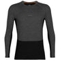 Termoveļas krekls Icebreaker Merino 200 ZoneKnit LS Crewe vīriešu Jet Heather Black