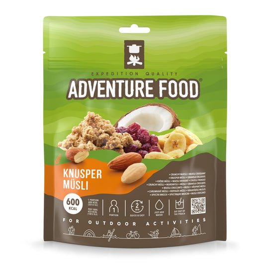 Adventure Food Knusper Musli tūristu pārtika brokastis