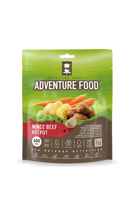Adventure Food Mince Beef Hotpot tūristu pārtika sautējums ar liellopu gaļas bumbiņām