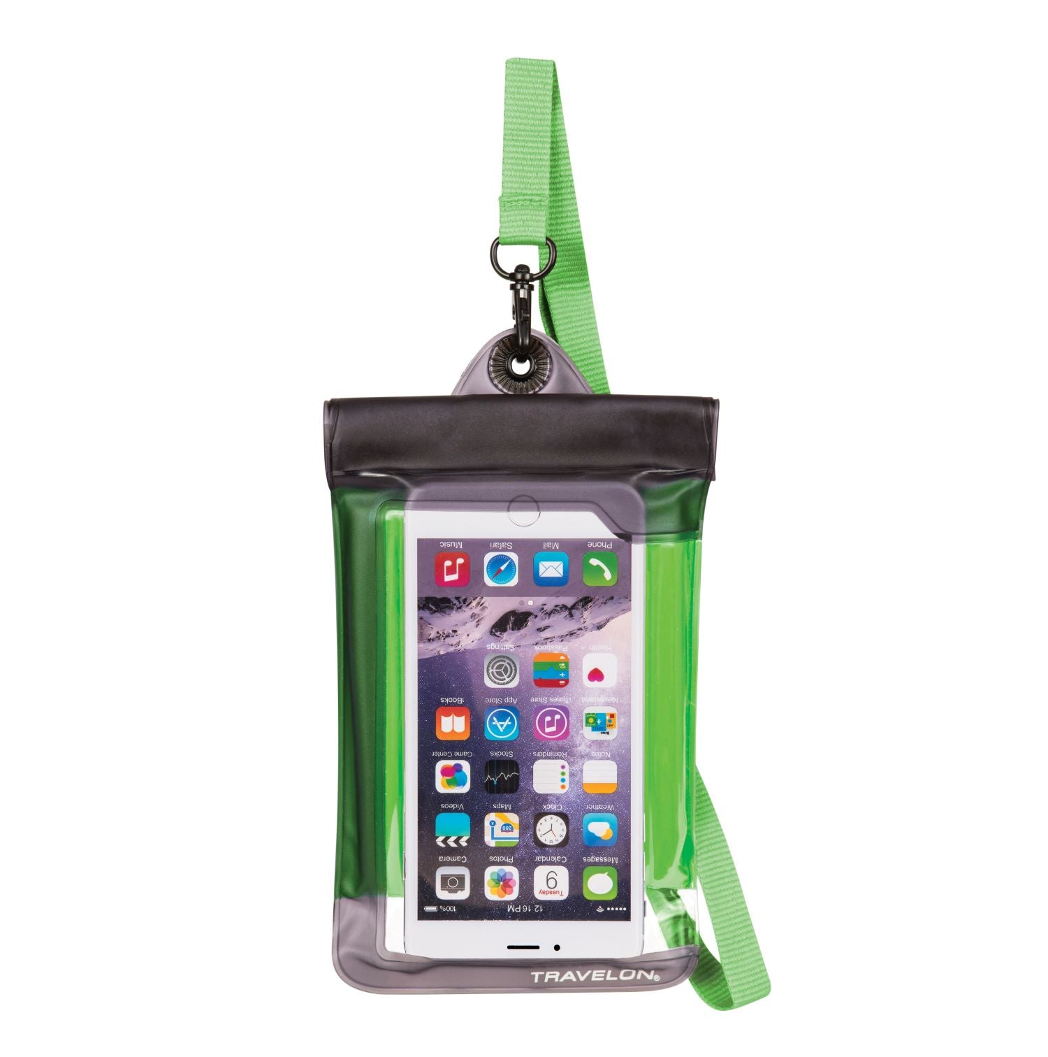 Ūdensizturīgs maciņš telefonam Travelon Protective Cover Green