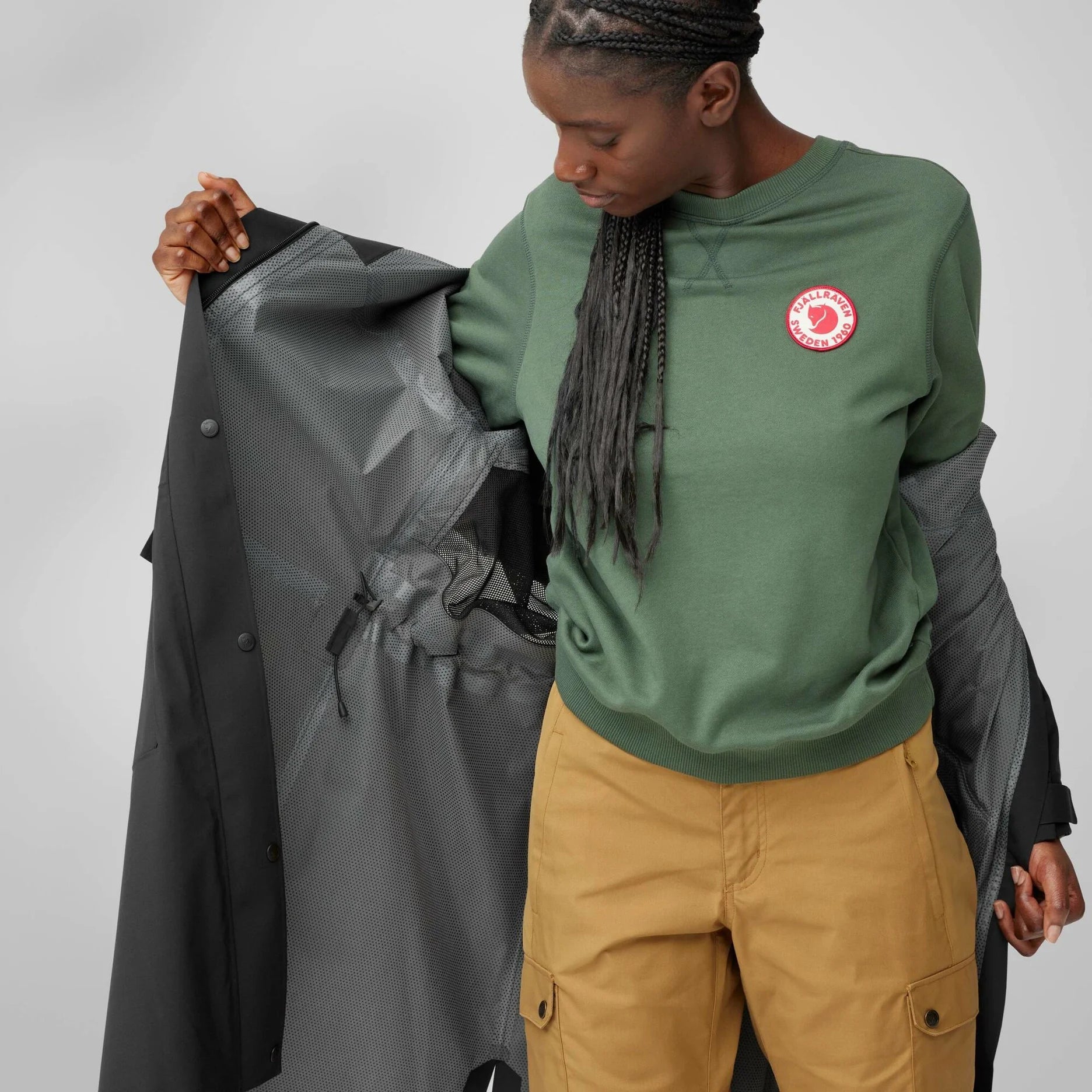 Lietus jaka Fjallraven Vardag Rain Parka sieviešu