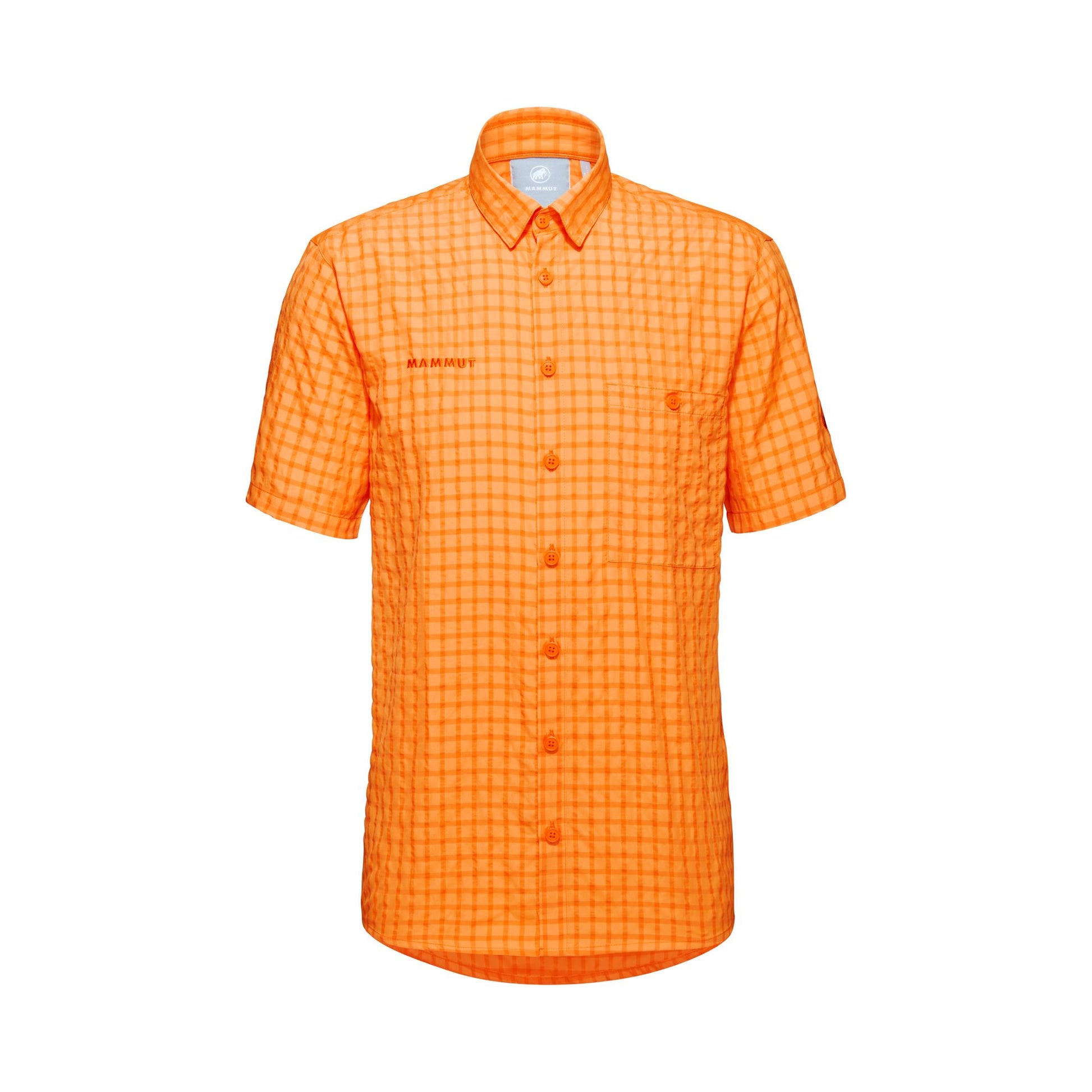 Pārgājienu krekls Mammut Lenni Shirt vīriešu Tangerine-Dark Tangerine