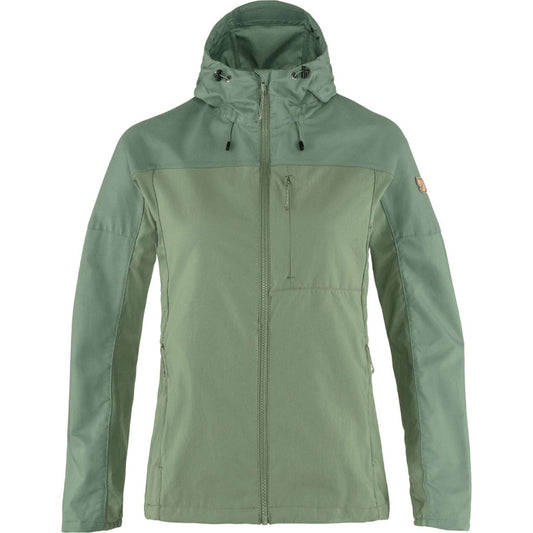 Vējjaka Fjallraven Abisko Midsummer sieviešu Jade Green-Patina Green