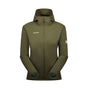 Vējjaka Mammut Granite SO Hooded sieviešu Iguana-White Logo