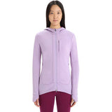 Vilnas jaka Icebreaker Quantum III LS Zip Hoodie sieviešu Purple Gaze S