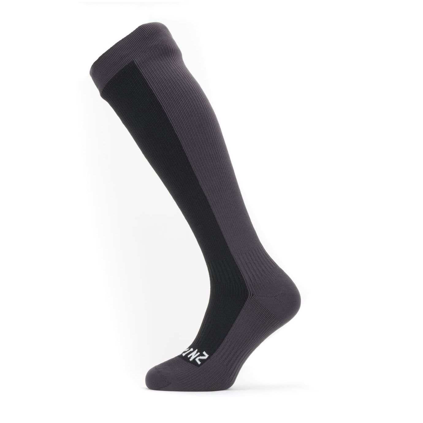 SealSkinz ūdensizturīgas zeķes Cold Weather Knee Black Grey Worstead