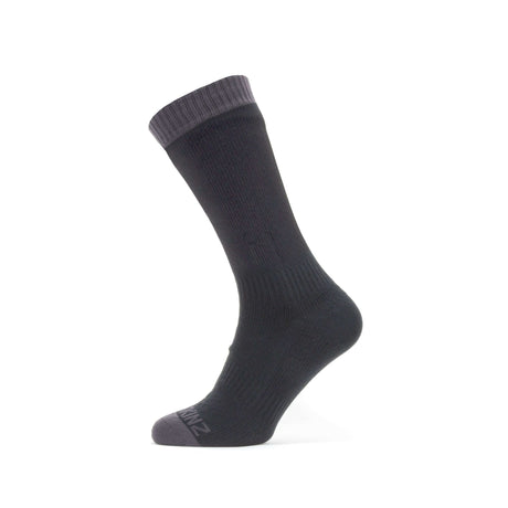 SealSkinz ūdensizturīgas zeķes Warm Weather Mid Black Grey Marl Wiveton