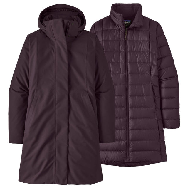 Ziemas parka Patagonia Tres 3-in-1 Parka sieviešu Obsidian Plum