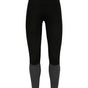 Icebreaker ZoneKnit 200 merino termoveļas legingi sieviešu Blk Jet Hthr