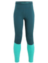 Icebreaker ZoneKnit 200 merino termoveļas legingi sieviešu Green Glory Fresh