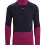 Icebreaker 200 Sonebula LS High Neck termokrekls vīriešu Go Berry Midnight Navy
