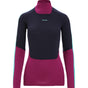 Icebreaker 200 Sonebula LS High Neck termokrekls sieviešu Go Berry Midnight Navy